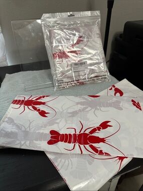 Red Lobster Print Tablecloth sets of 2 in each pack NWT
